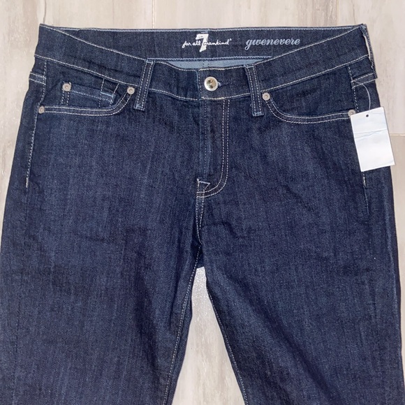 7 For All Mankind Gwenevere Skinny Ankle, Dark, Mexico, 29x29, NWT, $189 MSRP - Picture 7 of 12